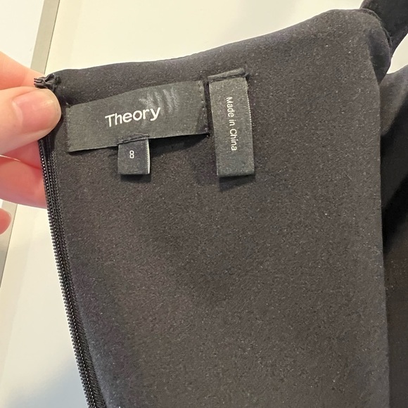 Theory Women”s Sweetheart Neckline Black Sheath Midi Dress. Size 8. EUC! - Picture 4 of 11